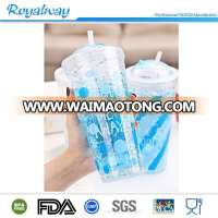 wholesale bpa free gel freezer plastic tumbler for cold drinking