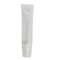 Wholesale 8ml 10ml 15ml diy make up clear transparent liquid white plastic empty soft lip gloss tube