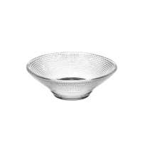 Diamond Design  Clear Glass Salad Bowls