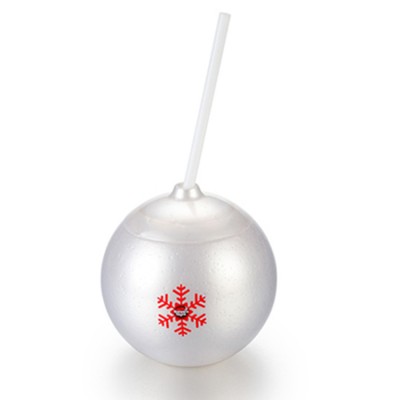 pearl snow type beverage drinking ball bubble cup with paillette with straw food grade BPA free