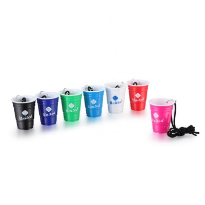 1oz double walled solo cup shot glass with lanyard