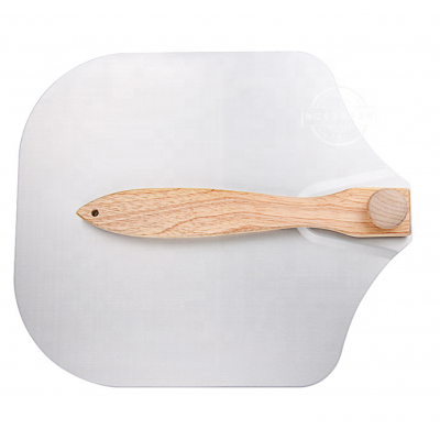 Amazon hot sale folding aluminum pizza scoop with wood handle