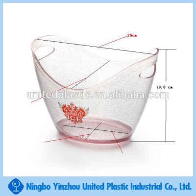 Custom design plastic wine ice bucket