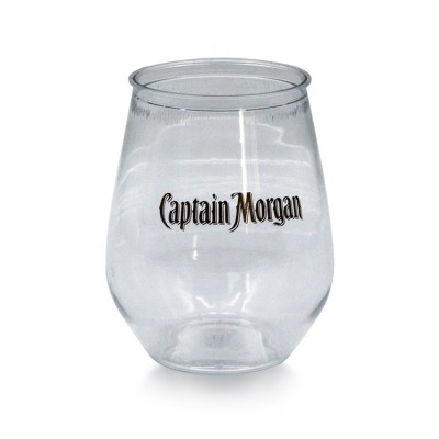 15oz stemless plastic wine glass goblet great for bar